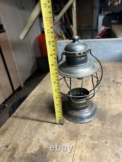 Antique Rare Aug 31 75 Railroad RR Brass Oil Lantern Lamp Conductor Presentation