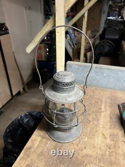 Antique Rare B&A RR Dietz No 6 NY Railroad Oil Barn Lantern Lamp Bell Bottom USA