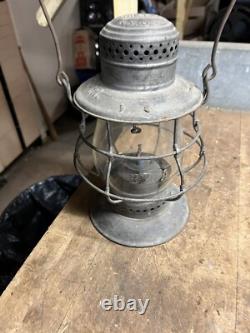 Antique Rare B&A RR Dietz No 6 NY Railroad Oil Barn Lantern Lamp Bell Bottom USA