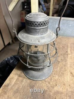 Antique Rare B&A RR Dietz No 6 NY Railroad Oil Barn Lantern Lamp Bell Bottom USA
