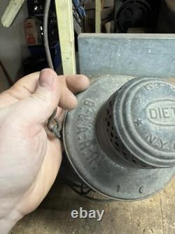 Antique Rare B&A RR Dietz No 6 NY Railroad Oil Barn Lantern Lamp Bell Bottom USA