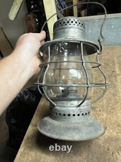 Antique Rare B&A RR Dietz No 6 NY Railroad Oil Barn Lantern Lamp Bell Bottom USA