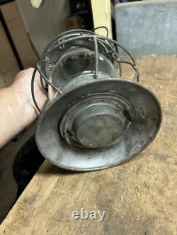 Antique Rare B&A RR Dietz No 6 NY Railroad Oil Barn Lantern Lamp Bell Bottom USA