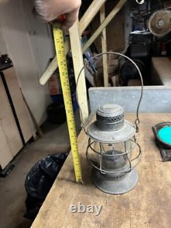 Antique Rare B&A RR Dietz No 6 NY Railroad Oil Barn Lantern Lamp Bell Bottom USA