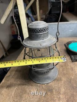 Antique Rare B&A RR Dietz No 6 NY Railroad Oil Barn Lantern Lamp Bell Bottom USA