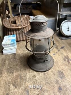 Antique Rare CVRR Central Vermont Railway VT Railroad RR Oil Lantern Bell Bottom