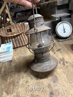 Antique Rare CVRR Central Vermont Railway VT Railroad RR Oil Lantern Bell Bottom