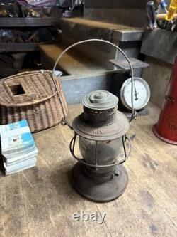 Antique Rare CVRR Central Vermont Railway VT Railroad RR Oil Lantern Bell Bottom