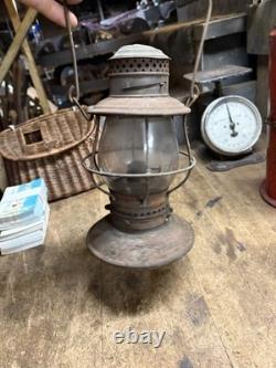 Antique Rare CVRR Central Vermont Railway VT Railroad RR Oil Lantern Bell Bottom