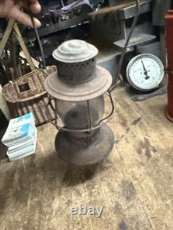 Antique Rare CVRR Central Vermont Railway VT Railroad RR Oil Lantern Bell Bottom