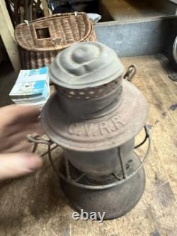 Antique Rare CVRR Central Vermont Railway VT Railroad RR Oil Lantern Bell Bottom