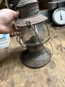 Antique Rare CVRR Central Vermont Railway VT Railroad RR Oil Lantern Bell Bottom