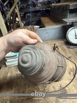 Antique Rare CVRR Central Vermont Railway VT Railroad RR Oil Lantern Bell Bottom