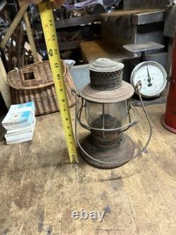 Antique Rare CVRR Central Vermont Railway VT Railroad RR Oil Lantern Bell Bottom