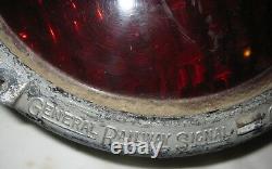 Antique Rochester New York Red Stop General Railway Signal Lamp Light Tool Sign