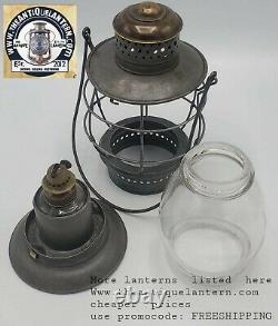 Antique S. G. & L. Co / N. E. G. Co transition Railroad style model LANTERN