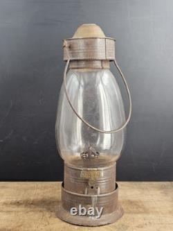 Antique S. Sargent 1861 Fixed Globe Brass Top Lantern Not Railroad