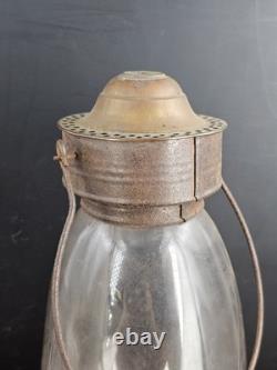 Antique S. Sargent 1861 Fixed Globe Brass Top Lantern Not Railroad