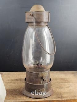 Antique S. Sargent 1861 Fixed Globe Brass Top Lantern Not Railroad