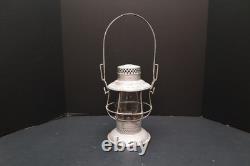Antique Santa Fe Railroad RR Lantern Clear Globe Bell Bottom Vintage