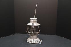 Antique Santa Fe Railroad RR Lantern Clear Globe Bell Bottom Vintage