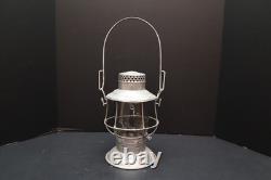 Antique Santa Fe Railroad RR Lantern Clear Globe Bell Bottom Vintage