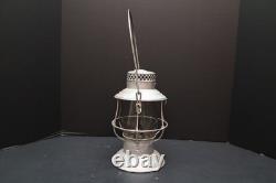 Antique Santa Fe Railroad RR Lantern Clear Globe Bell Bottom Vintage