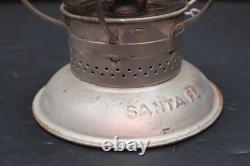 Antique Santa Fe Railroad RR Lantern Clear Globe Bell Bottom Vintage