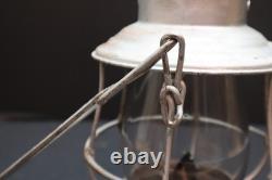 Antique Santa Fe Railroad RR Lantern Clear Globe Bell Bottom Vintage