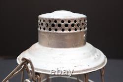 Antique Santa Fe Railroad RR Lantern Clear Globe Bell Bottom Vintage