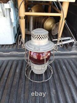 Antique Southern Ry. Railroad Lantern. Etched Globe. Adams Westlake, Nice Cond