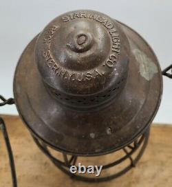 Antique Star Headlight Co. Rochester N. Y. (wire bottom) LANTERN railroad