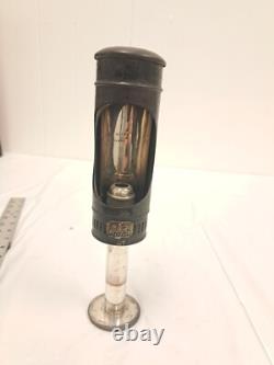 Antique Telescoping Candle Lantern E. P. North Dieu et mon droit Railroad RR