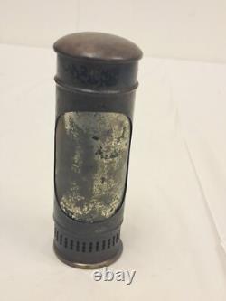 Antique Telescoping Candle Lantern E. P. North Dieu et mon droit Railroad RR