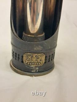 Antique Telescoping Candle Lantern E. P. North Dieu et mon droit Railroad RR
