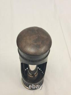 Antique Telescoping Candle Lantern E. P. North Dieu et mon droit Railroad RR