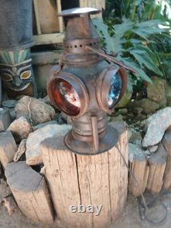 Antique The ADLAKE Non-Sweating Lamp Chicago Railroad Train Switch Lantern