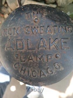 Antique The ADLAKE Non-Sweating Lamp Chicago Railroad Train Switch Lantern