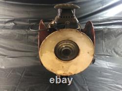Antique The ADLAKE Non-Sweating Lamp Chicago Railroad Train Switch Lantern 4 Way