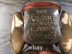 Antique The ADLAKE Non-Sweating Lamp Chicago Railroad Train Switch Lantern 4 Way