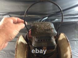 Antique The ADLAKE Non-Sweating Lamp Chicago Railroad Train Switch Lantern 4 Way