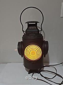 Antique The Adlake Non-Sweating Lamp Chicago Four-Way Switch Signal Railroad