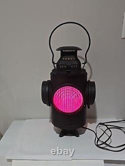 Antique The Adlake Non-Sweating Lamp Chicago Four-Way Switch Signal Railroad