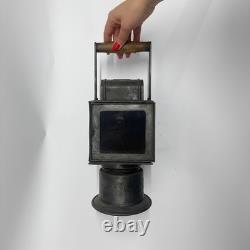 Antique Train Lantern Vintage Railroad Lamp Industrial Rustic Collectible