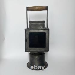 Antique Train Lantern Vintage Railroad Lamp Industrial Rustic Collectible
