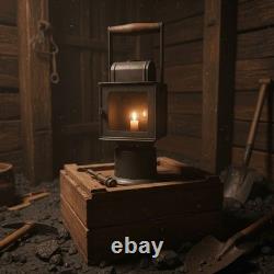 Antique Train Lantern Vintage Railroad Lamp Industrial Rustic Collectible