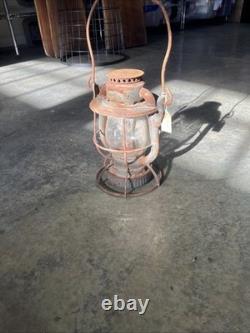 Antique USA Boston & Maine Central Railroad Oil Lantern Dietz Vesta Lamp Us