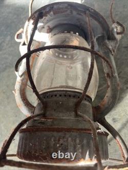 Antique USA Boston & Maine Central Railroad Oil Lantern Dietz Vesta Lamp Us