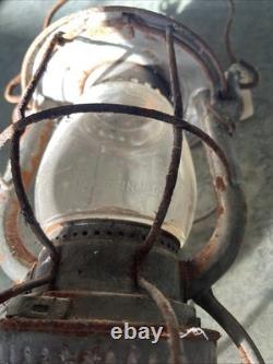 Antique USA Boston & Maine Central Railroad Oil Lantern Dietz Vesta Lamp Us