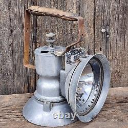 Antique Union Carbide Model A Carbide Railroad Lantern Flashlight Light Lamp